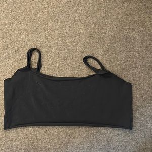 SKIMS raw hem bralettes in black